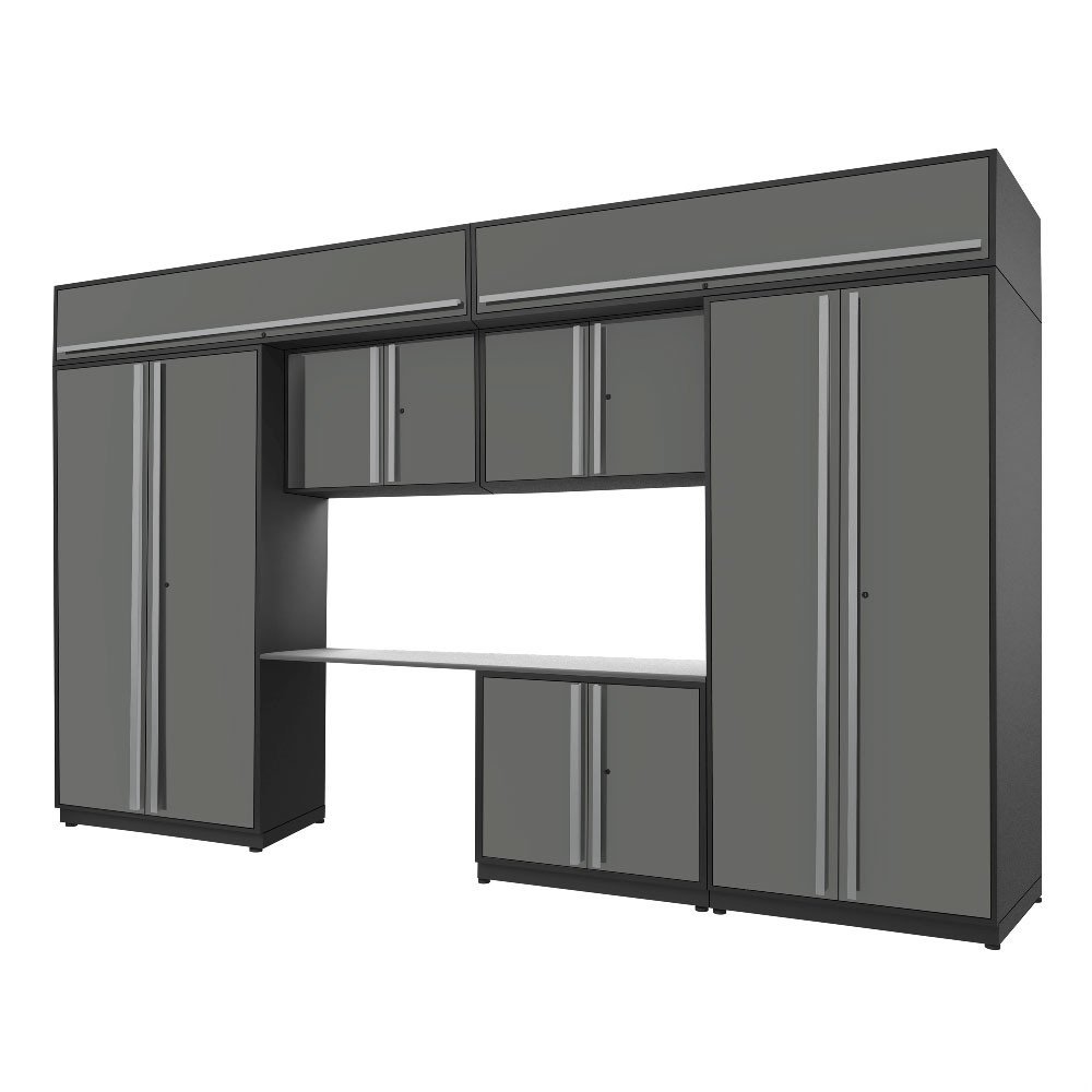 Proslat Fusion Plus 13 ft Garage Cabinet set Handy 2 Door Overheads - Image 2