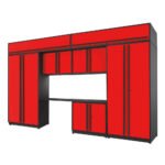 Proslat Fusion Plus 13 ft Garage Cabinet set Handy 2 Door Overheads
