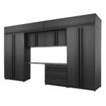 Proslat Fusion Plus 13 ft Garage Cabinet set Handy 3 Drawer Overheads