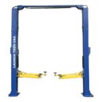Launch Tech AUA TLT210-XT-B 10,000 lb. ALI Certified 2-Post Asymmetrical Clear Floor Lift - Blue