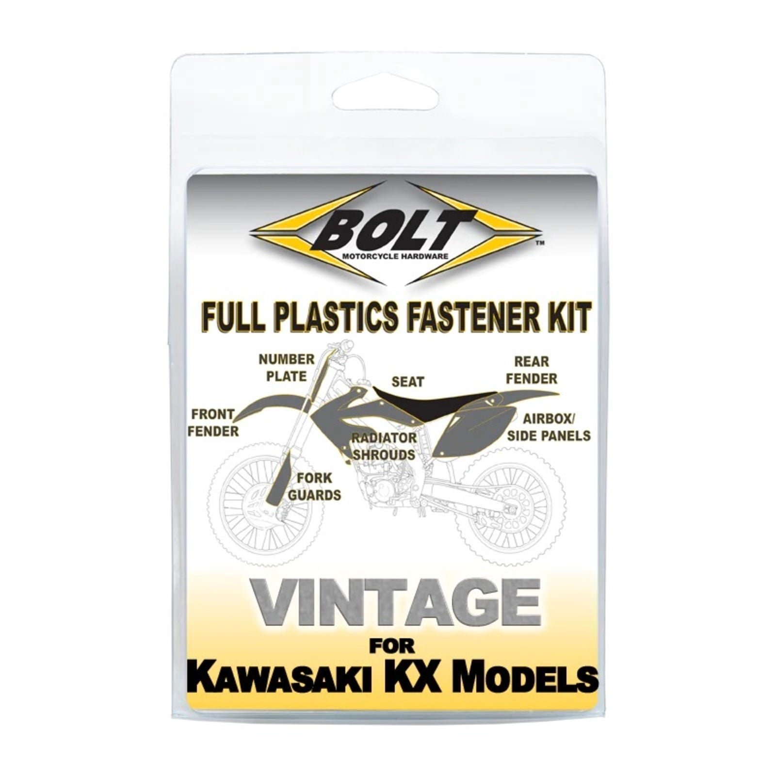 Bolt Body Work Fastener Kit Kawasaki KX125/250 '88-'89 / KX500 '88-'04
