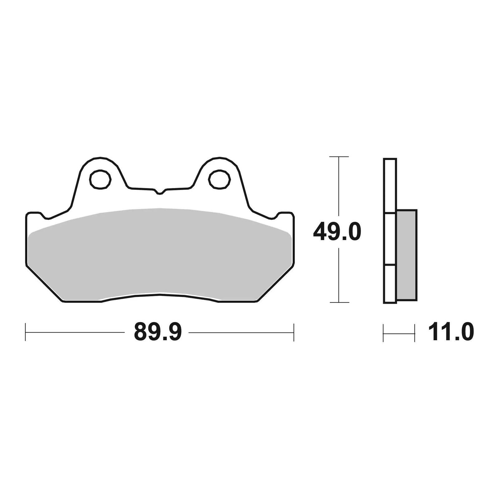 Brembo Prime Brake Pad Sinter Rear 07HO10SP - Image 2