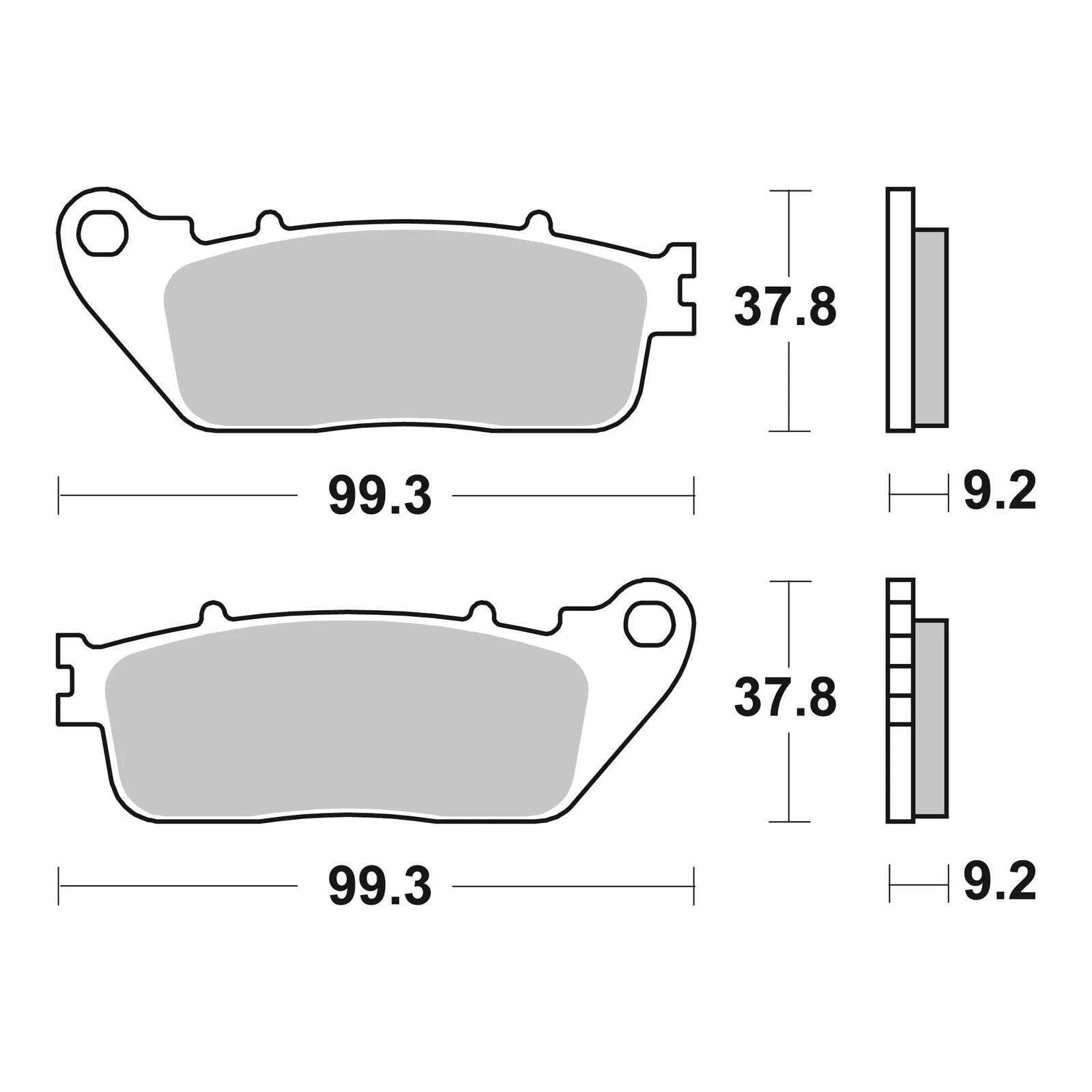 Brembo Prime Brake Pad Sinter Rear 07HO13SP - Image 2