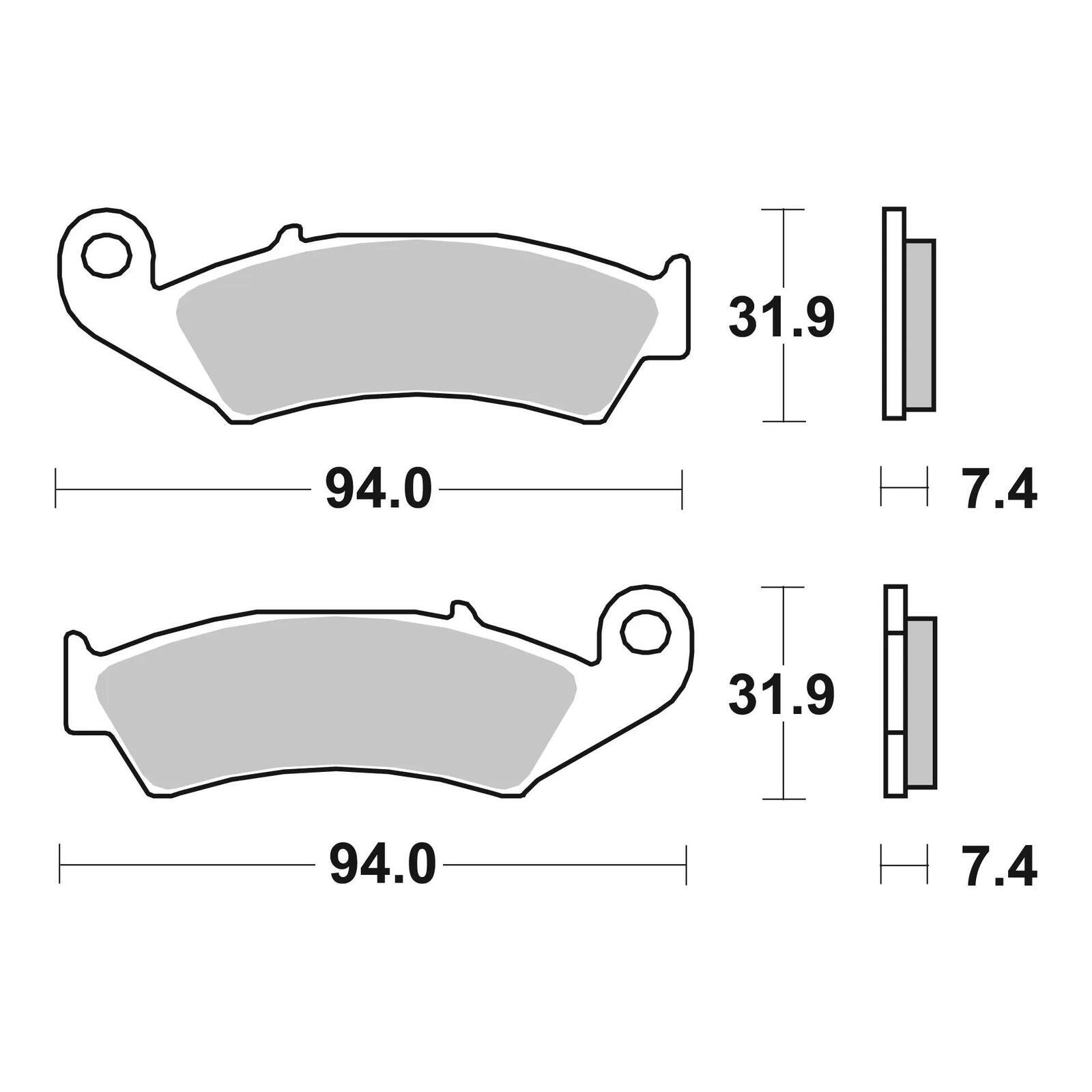 Brembo Prime Brake Pad Carbon Ceramic Front 07HO25TT - Image 3