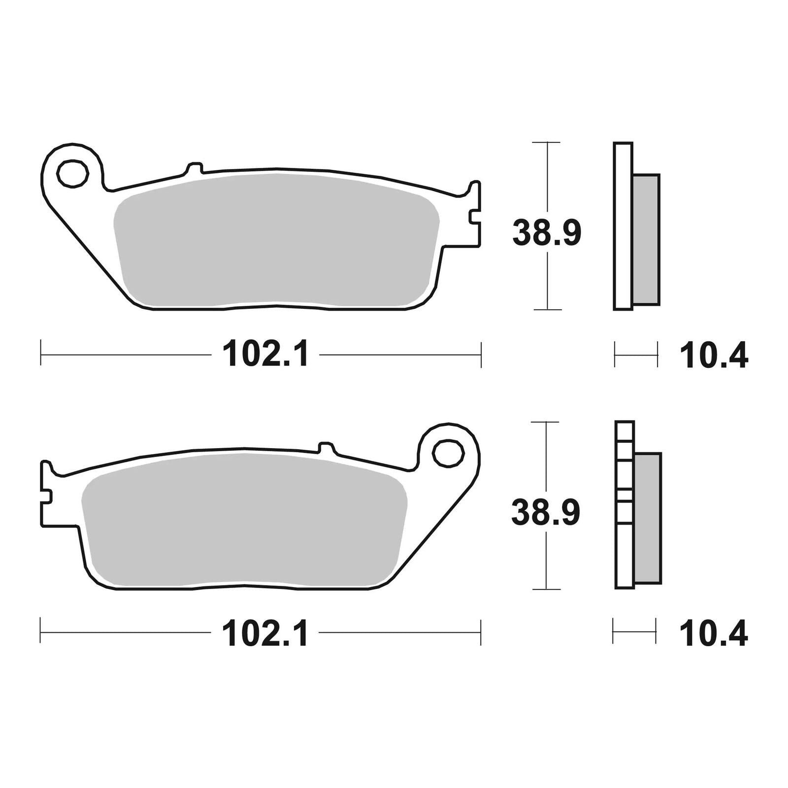 Brembo Prime Brake Pad Sinter Rear 07HO34SP - Image 2