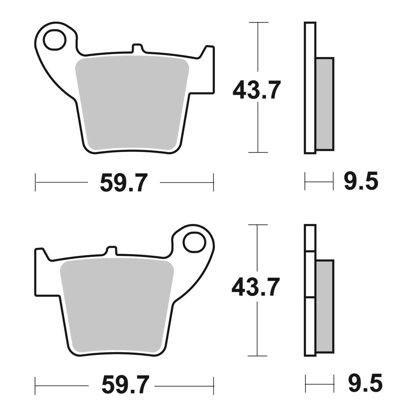 Brembo Upgrade Brake Pad Sinter Rear 07HO48SX - Image 3