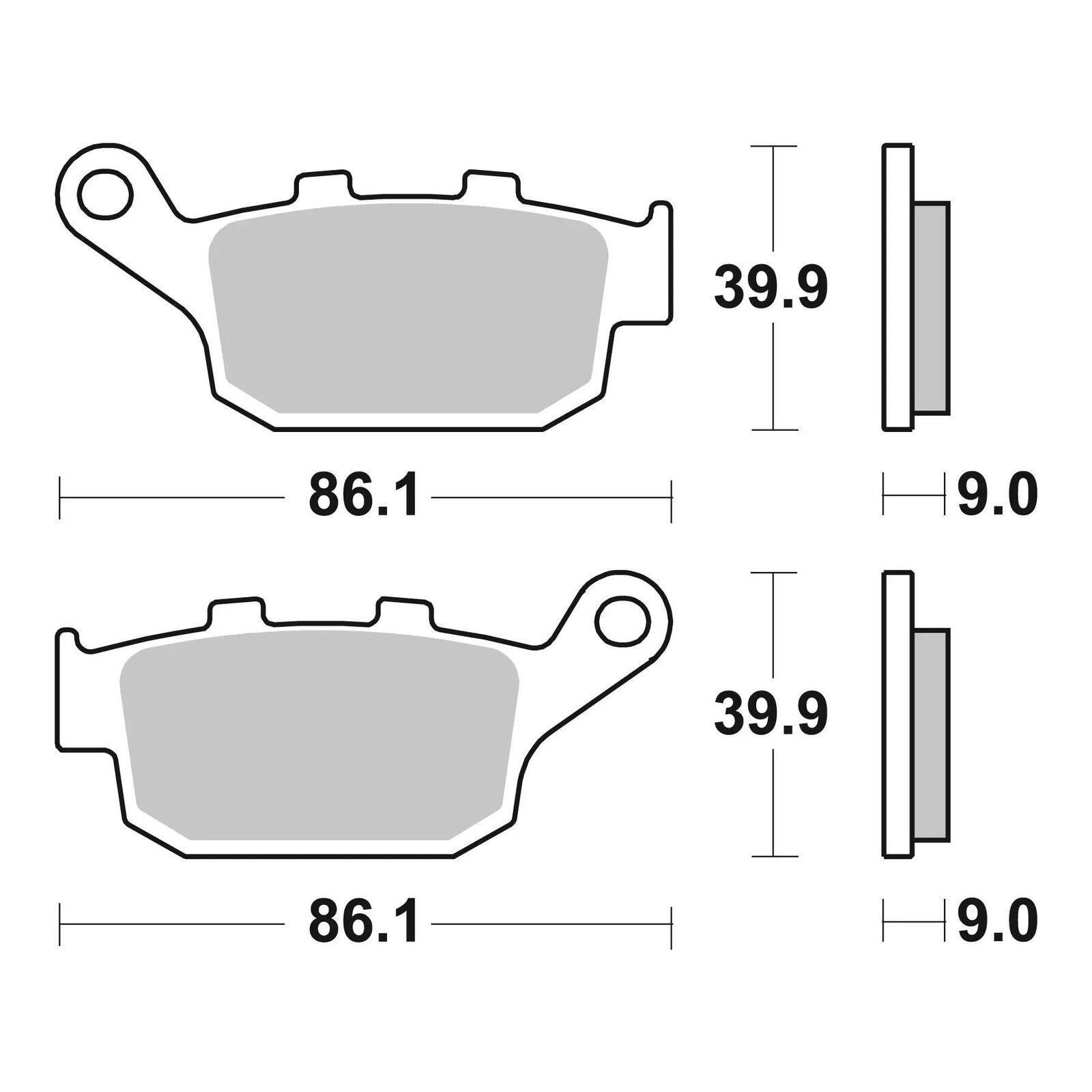 Brembo Prime Brake Pad Sinter Rear 07HO53SP - Image 2