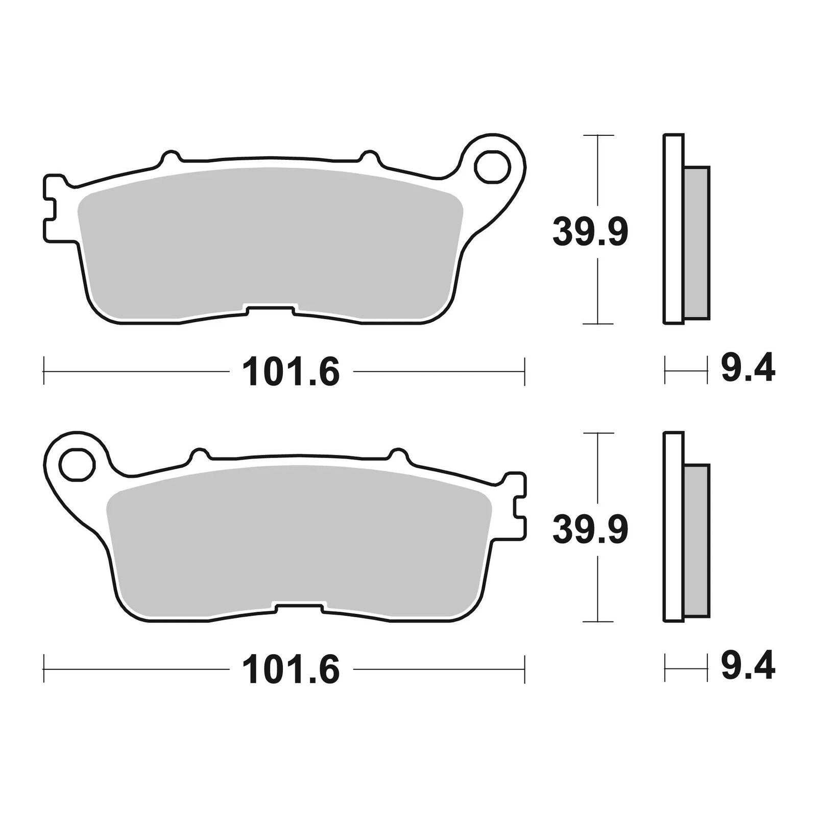 Brembo Prime Brake Pad Sinter Rear 07HO60SP - Image 2