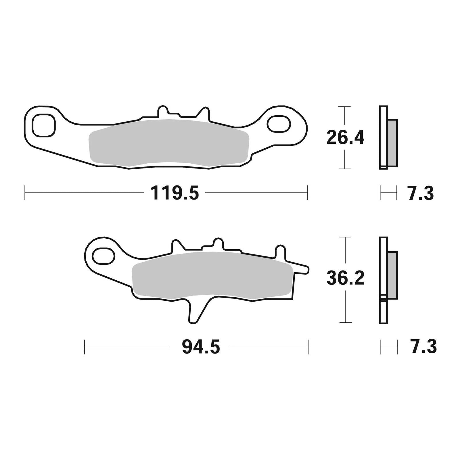 Brembo Upgrade Brake Pad Sinter Front 07KA22SX - Image 3