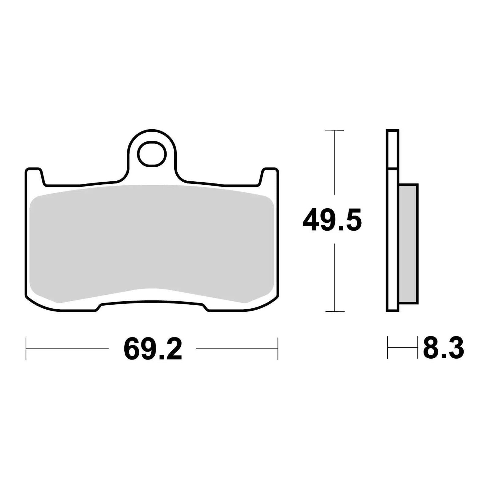 Brembo Xtra Brake Pad Sinter Front 07KA23SR - Image 2