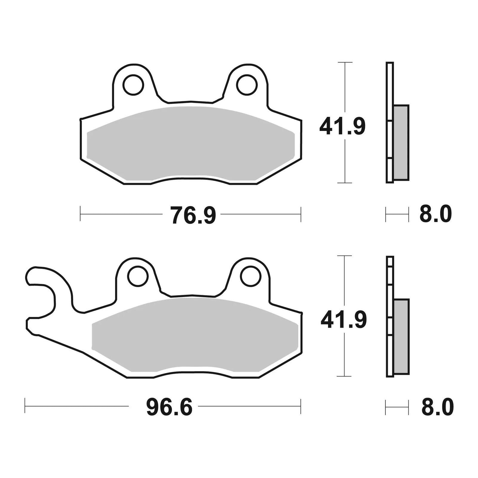 Brembo Prime Brake Pad Sinter Rear 07SU12SP - Image 2