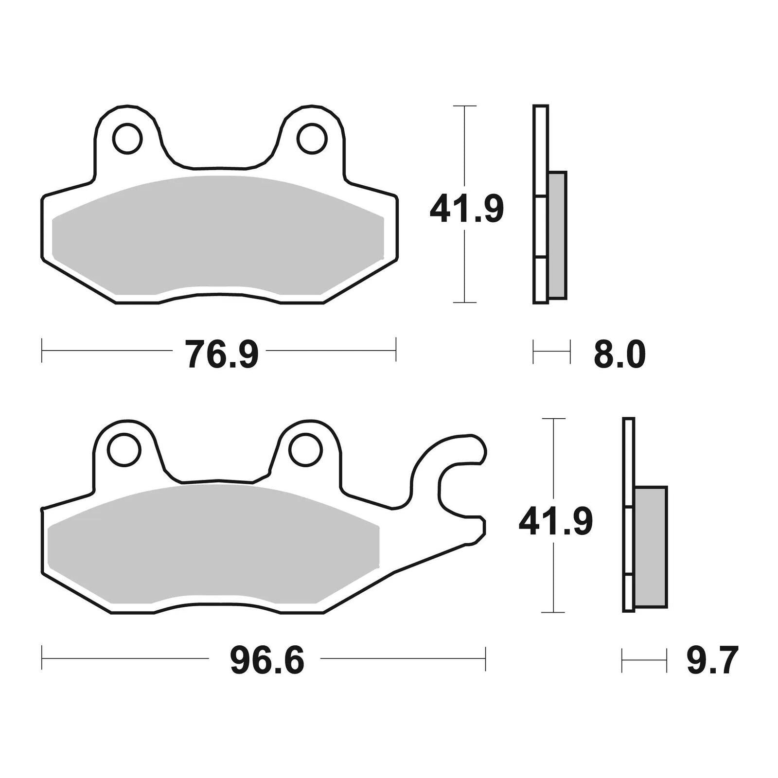 Brembo Prime Brake Pad Sinter Rear 07YA20SP - Image 2