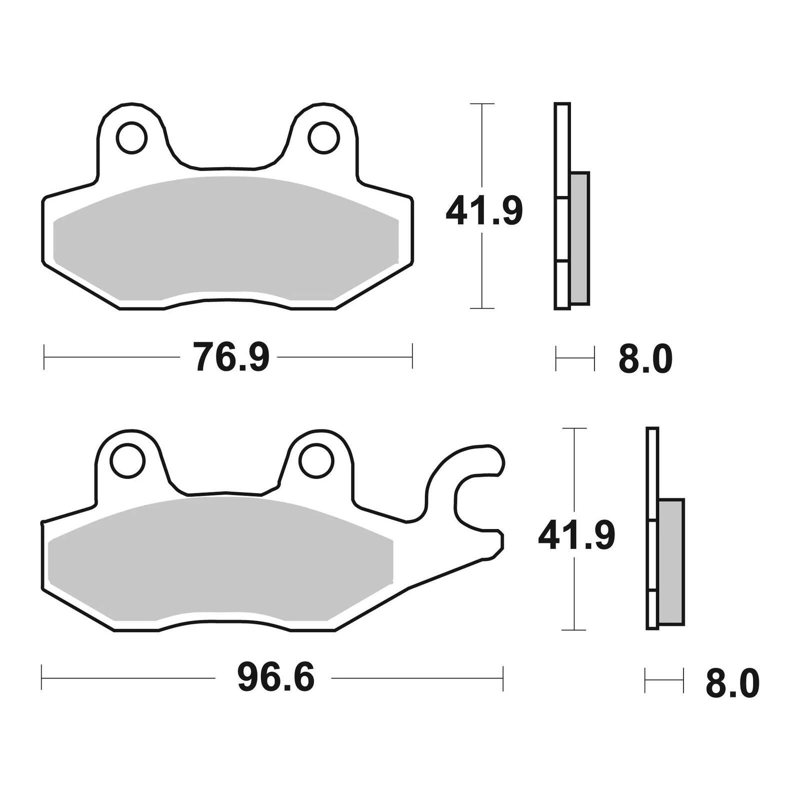 Brembo Prime Brake Pad Sinter Rear 07YA22SP - Image 2