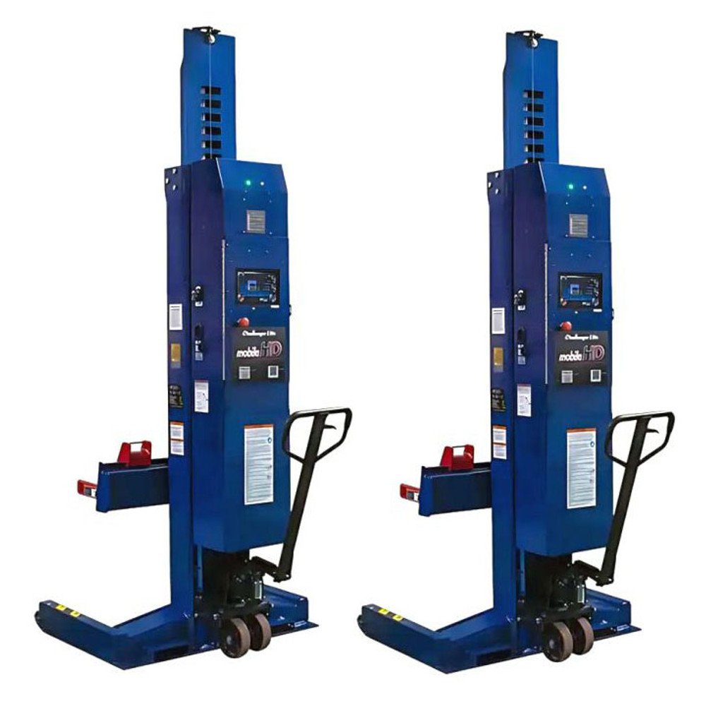 Challenger CLHM-190 19,000 lb. ALI Certified Wireless Mobile Column Lift (Set of 2)
