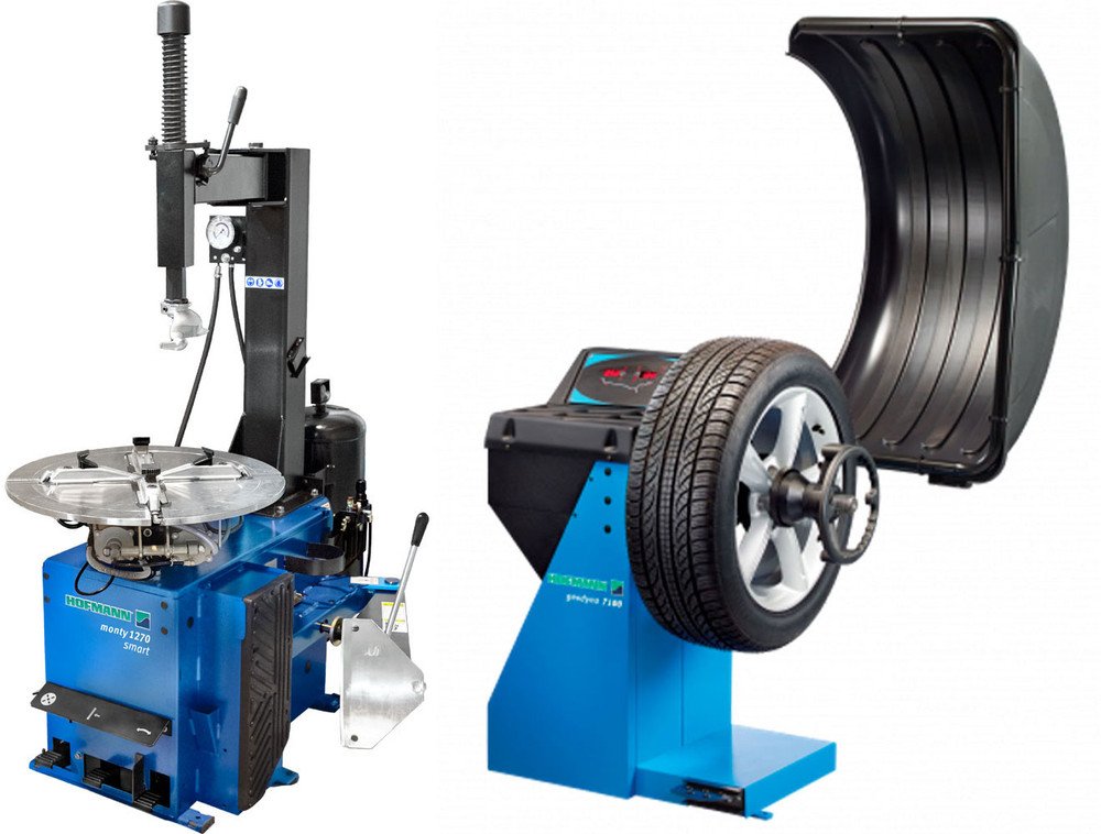 Hofmann Monty 1270 Swing Arm Tire Changer and Geodyna 7100 Wheel Balancer