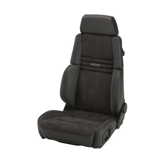 Recaro Orthoped Seat - Leather Black / Artista Black - Grey Logo - Passenger