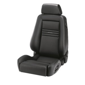 Recaro Ergomed ES Seat - Leather Black / Leather Black - Grey Logo - Passenger