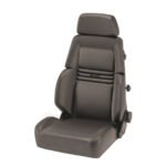 Recaro Expert M Seat - Leather Medium Grey / Leather Medium Grey - Black Logo