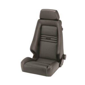 Recaro Specialist S Seat - Leather Medium Grey / Leather Medium Grey - Black Logo
