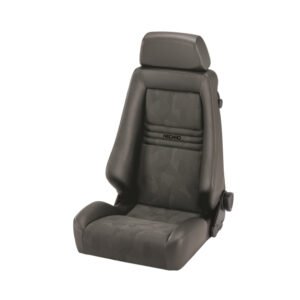 Recaro Specialist S Seat - Leather Medium Grey / Grey Artista - Black Logo