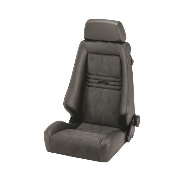 Recaro Specialist S Seat - Leather Medium Grey / Grey Artista - Black Logo