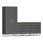Ulti-MATE Garage Cabinet 2.0 Series 5 Piece Kit with Bamboo Worktop