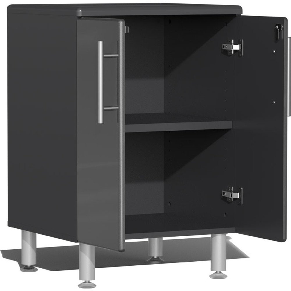 Ulti-MATE Garage Cabinets 2.0 Series Grey Metallic 10-Piece Set with Dual Workstation - Image 6
