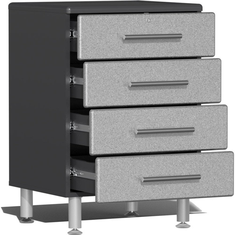 Ulti-MATE Garage 2.0 Series Silver Metallic 7-Piece Set with Bamboo Worktop - Image 3