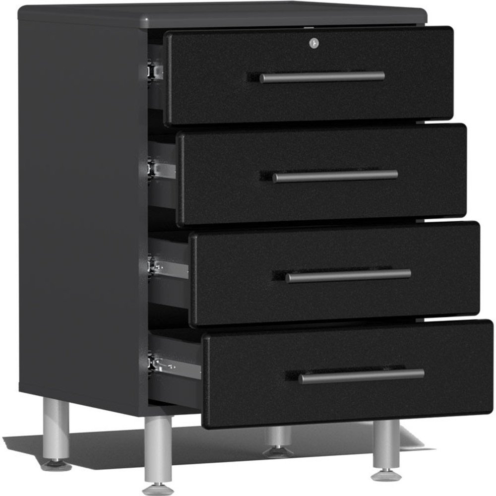 Ulti-MATE Garage Cabinets 2.0 Series Black Metallic 10-Piece Set with Dual Workstation - Image 4