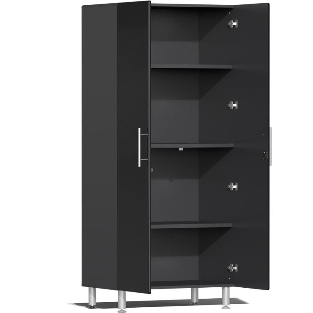 Ulti-MATE Garage Cabinets 2.0 Series Black Metallic 10-Piece Set with Dual Workstation - Image 3