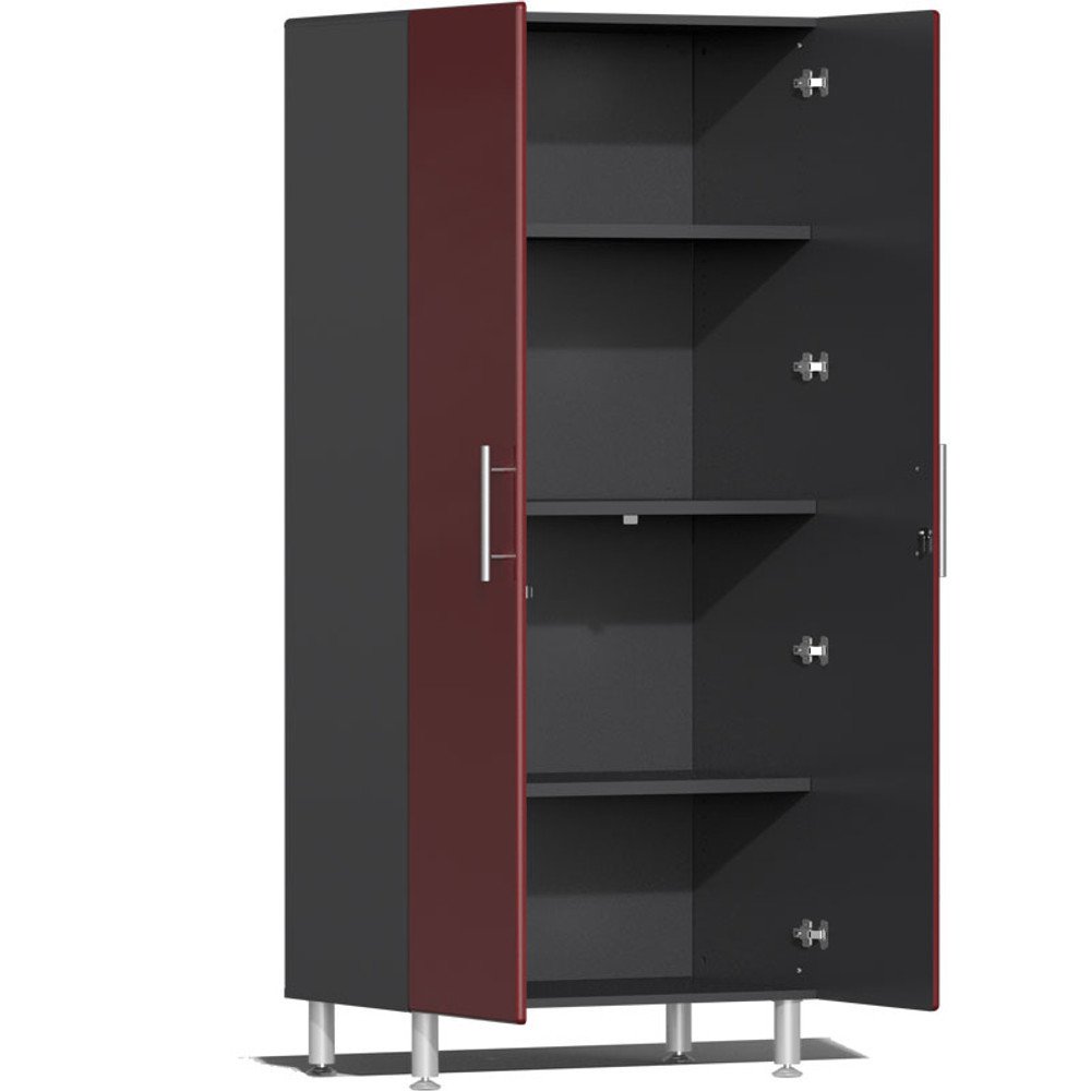 Ulti-MATE Garage Cabinet 2.0 Series 10-Piece Set with Dual Workstation Red Metallic - Image 3