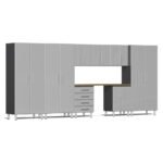 Ulti-MATE 2.0 Series 9-Piece Garage Cabinet Set with Bamboo Worktop