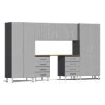 Ulti-MATE Garage Cabinet 2.0 Series 8 Piece Kit with Bamboo Worktop
