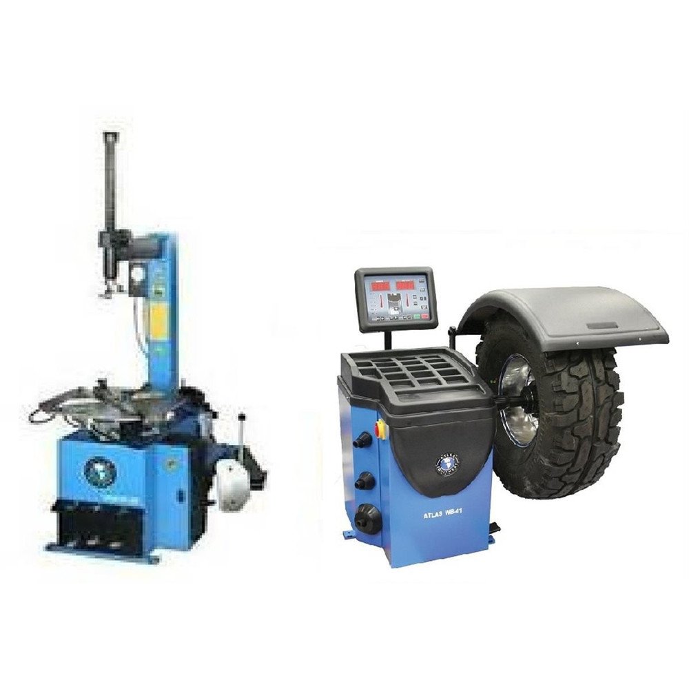 Atlas TC229 Rim Clamp Tire Changer + WB41 Wheel Balancer Combo Package