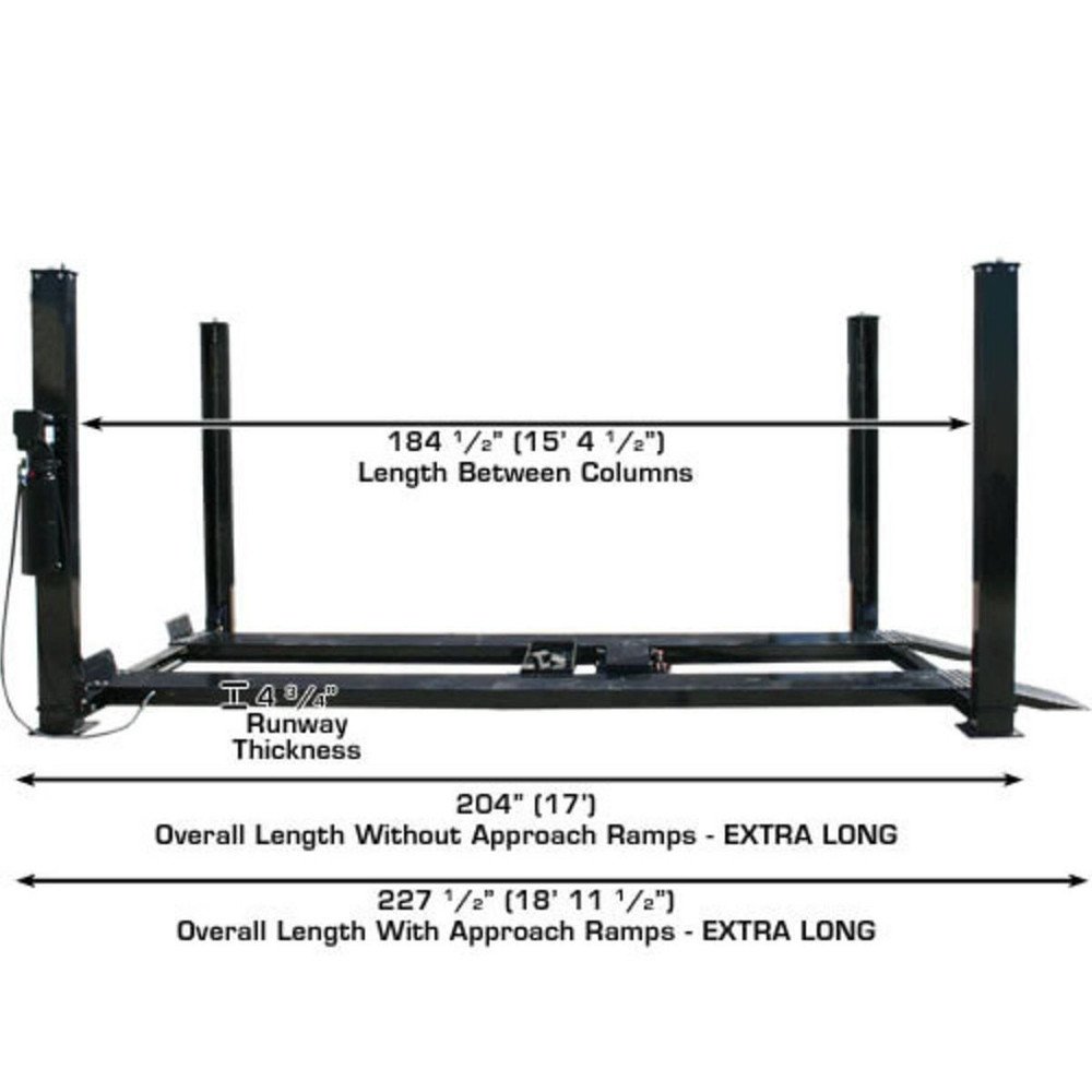 Atlas PRO9000 4 Post Lift + RJ35 Sliding Jacks Combo - Image 4