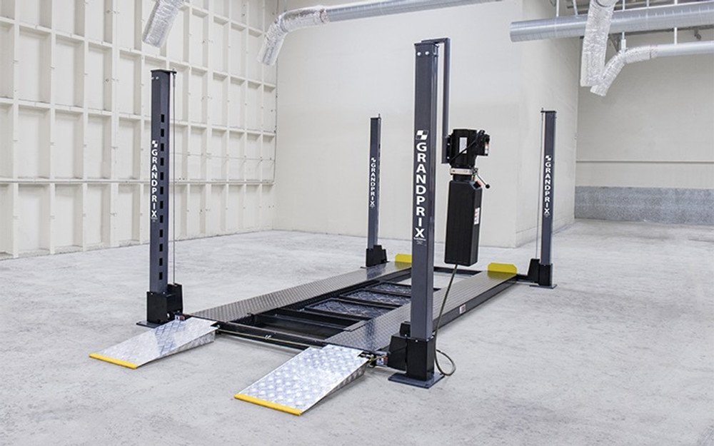 BendPak GP-9F GrandPrix Series 9,000 Lb. ALI Certified 4-Post / Includes Caster Kit, Drip Trays, Mobile Jack Tray, Aluminum Ramps - Image 4