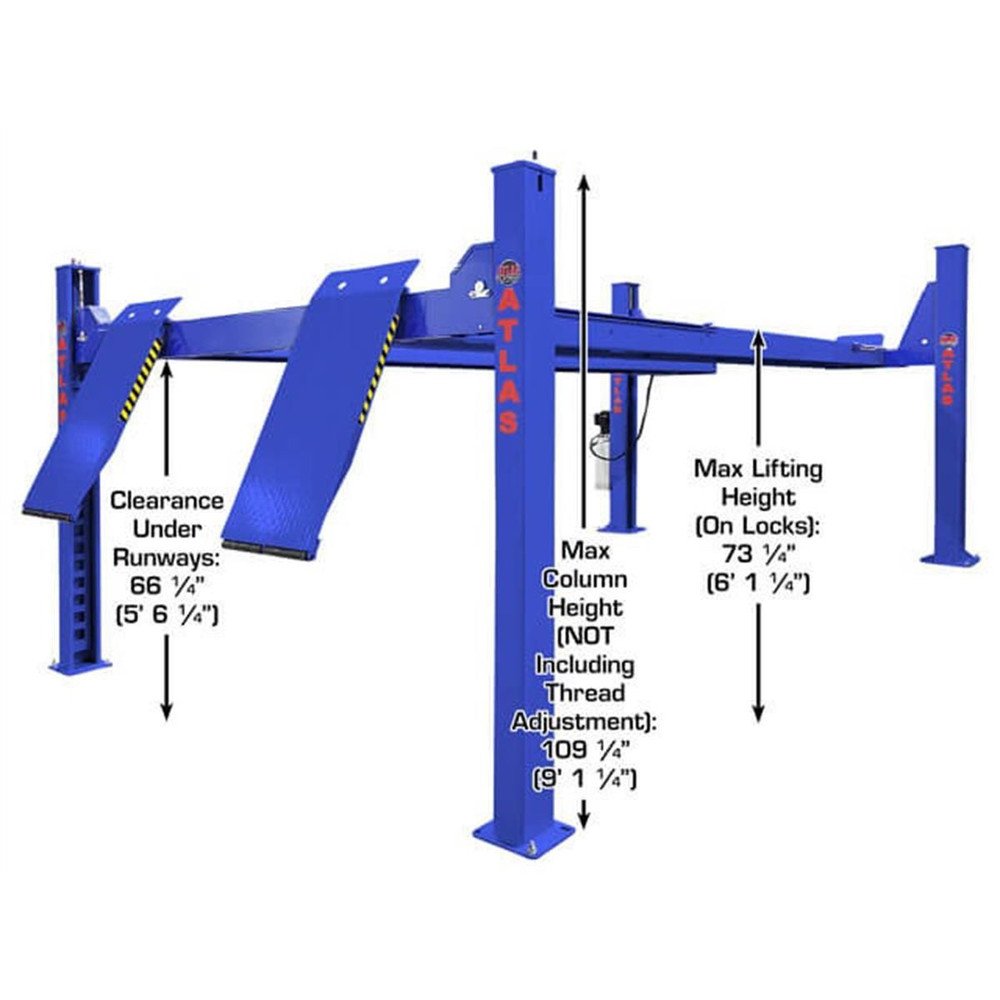 Atlas Platinum PVL14OF-EXT ALI Certified Open Front Alignment 14,000 lb. 4-Post Lift - Image 8