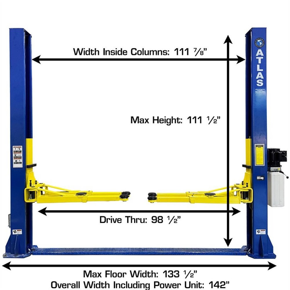 Atlas Capacity Base plate 2 Post Lift XH-TPF-9 9,000 lb - Image 5