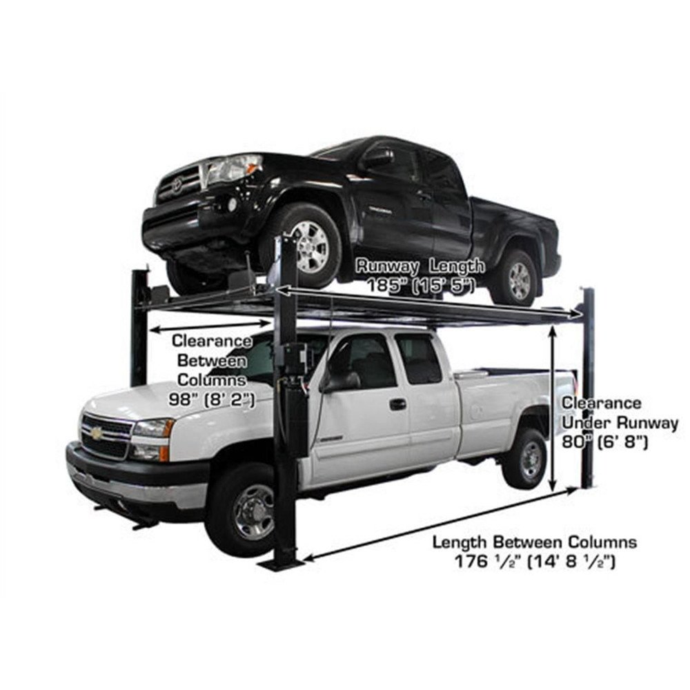 Atlas Garage PRO8000EXT-L Extra Tall/Extra Long Portable Hobbyist 8,000 lb. Capacity 4-Post Lift - Image 10