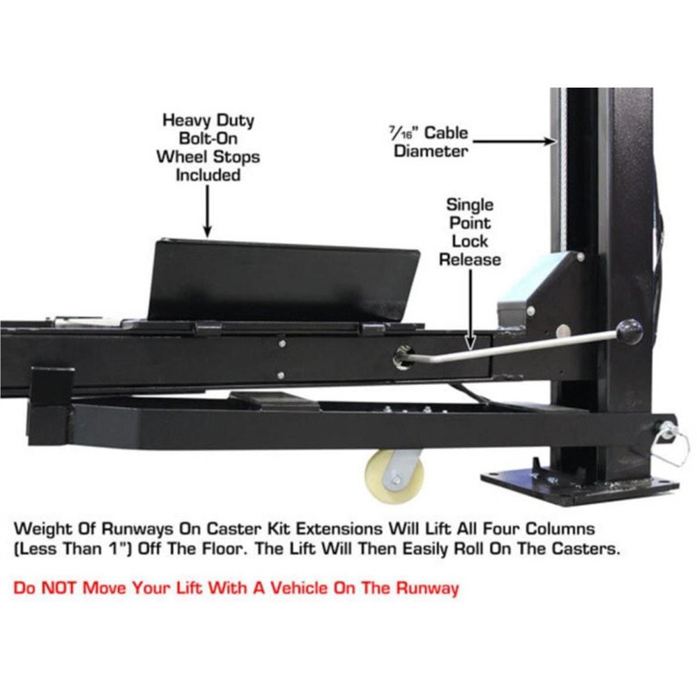 Atlas Apex 9 ALI Certified 9,000 lb. Capacity 4-Post Lift - Image 9