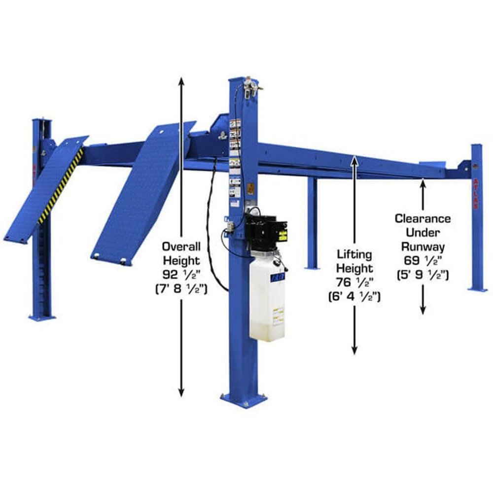 Atlas Platinum PVL14 4-Post Lift + RJ7000 Rolling Jacks ALI Certified Combo - Image 9