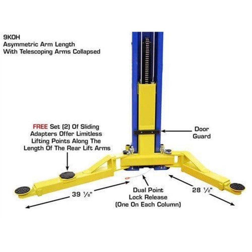 Atlas 9KOHX Overhead 9000 lb Capacity 2 Post Lift - Image 9