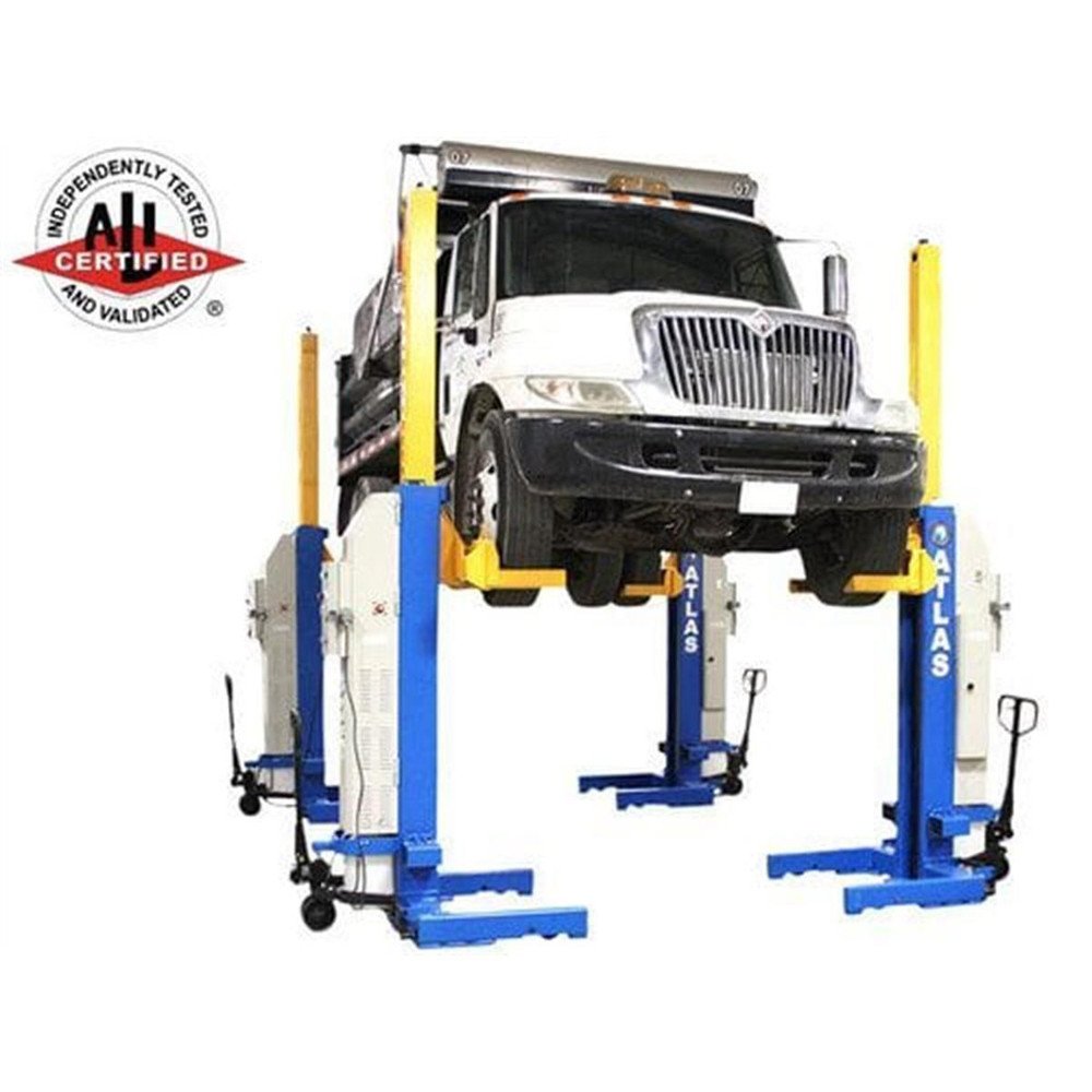 Atlas ALI Certified Battery Powered Mobile Column Lift System 74,000 Lb. Capacity (Set of 4)