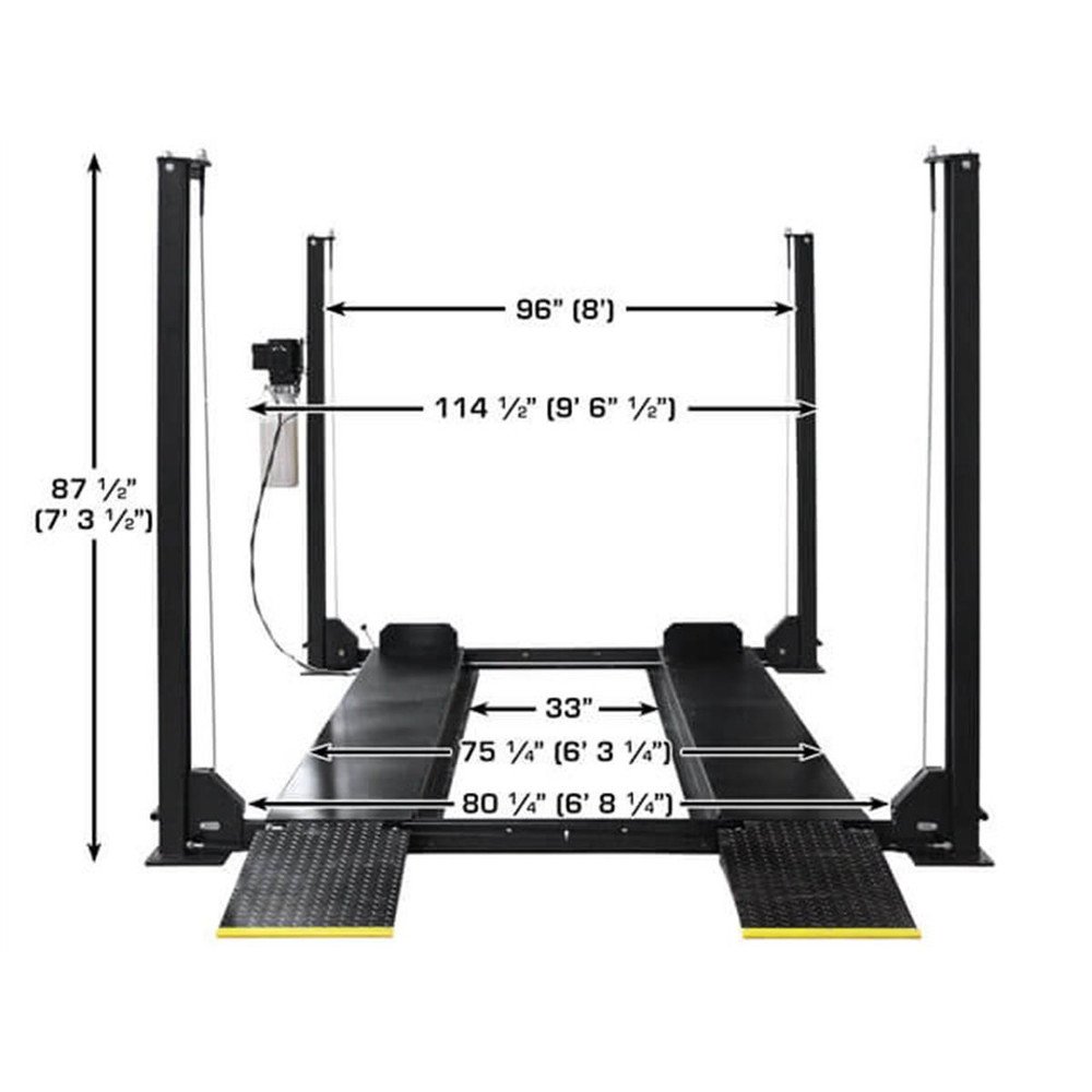 Atlas Apex 8 ALI Certified Hobbyist 8,000 lb. Capacity 4-Post Lift - Image 15