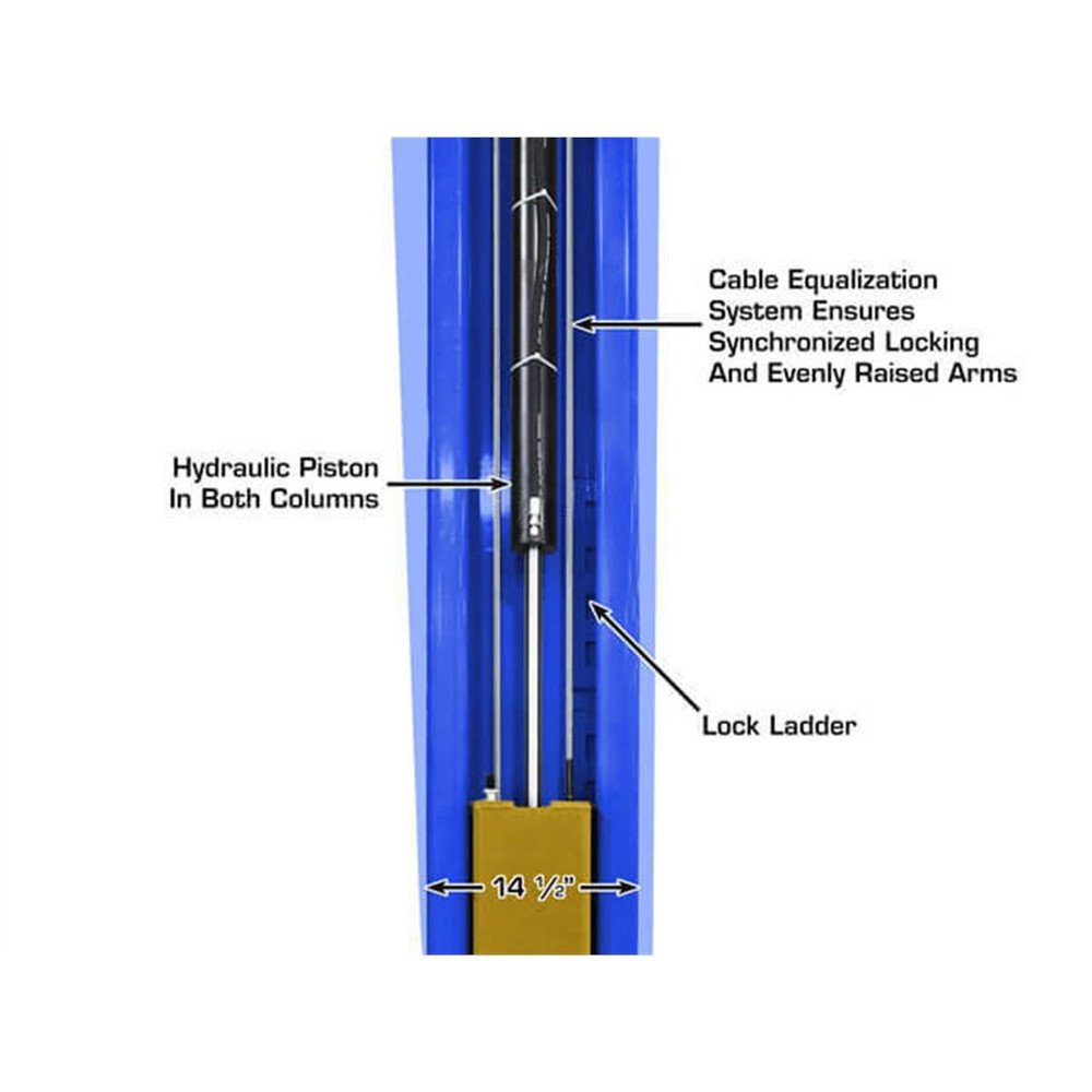 Atlas Platinum PVL15 ALI Certified Commercial Overhead 15,000 lb. Capacity 2-Post Lift - Image 13